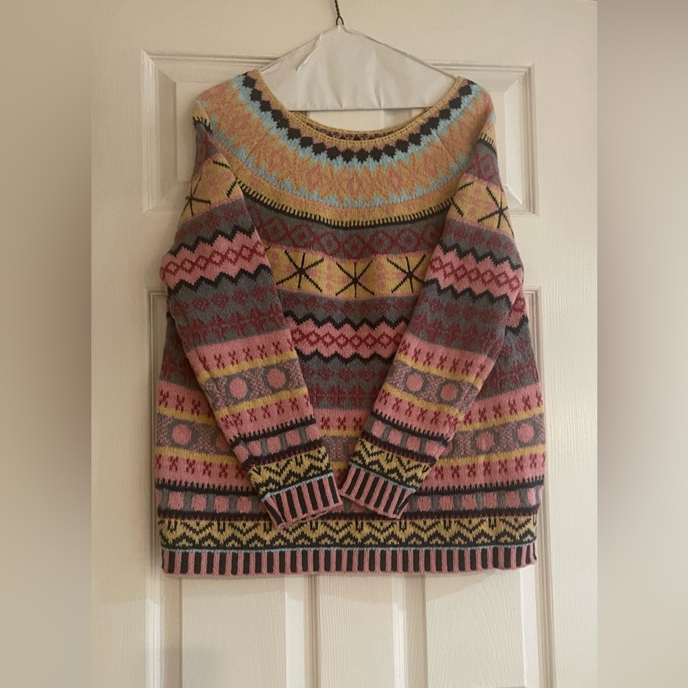 Vibrant Multicolor Women's Crew Neck Sweater